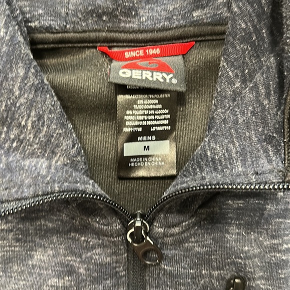 Gerry • heathered navy blue full zip sweatshirt - Picture 4 of 6